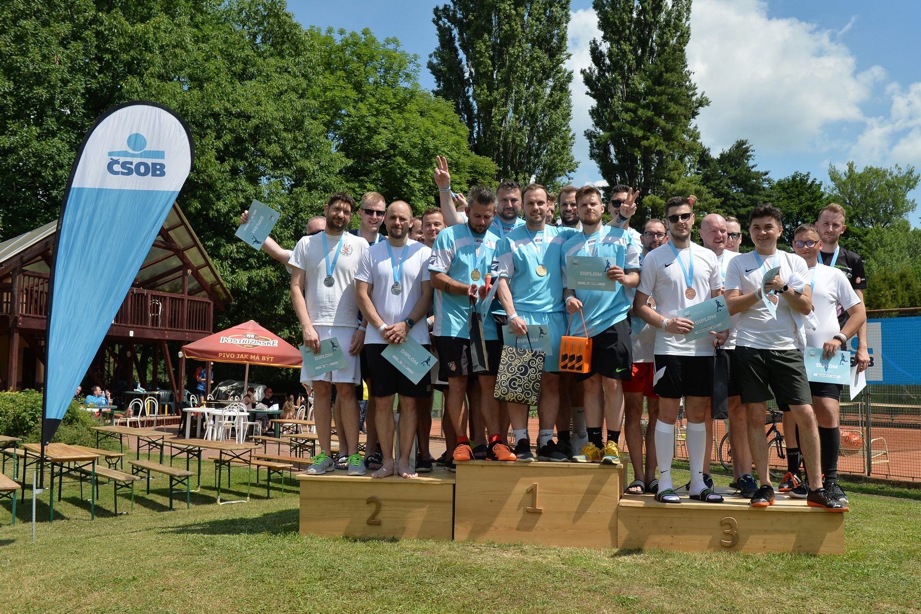 Týmové vyhlášení sportovní akce